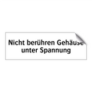 Nicht berühren Gehäuse unter Spannung