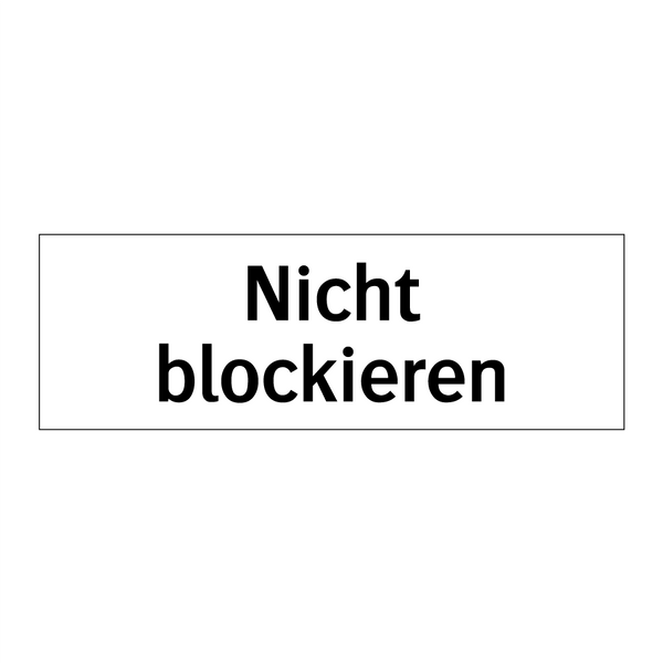 Nicht blockieren