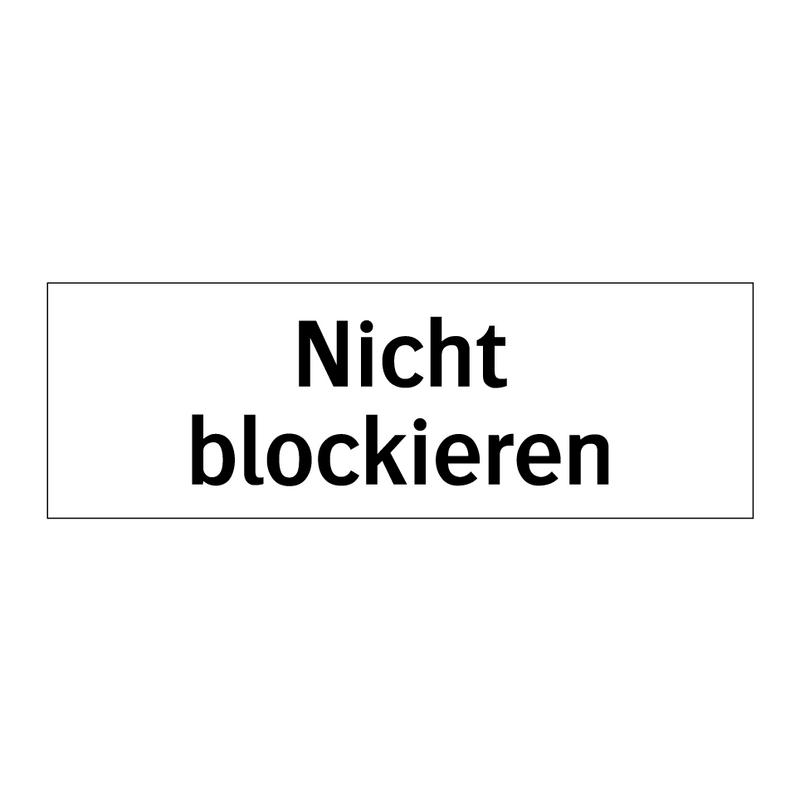 Nicht blockieren
