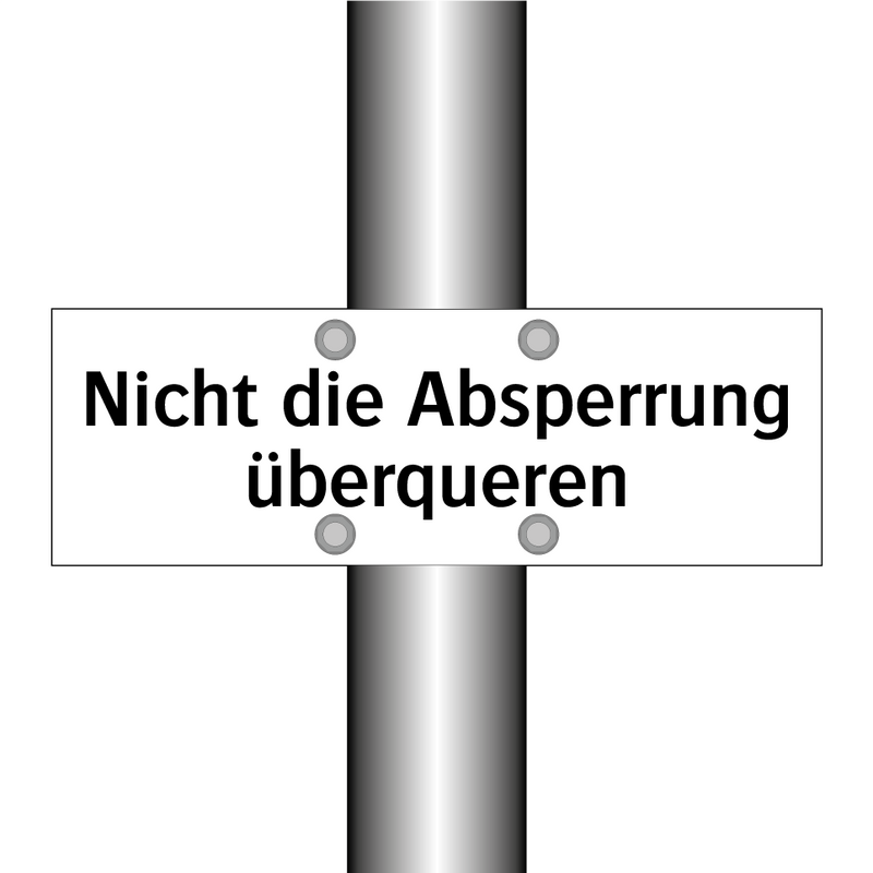 Nicht die Absperrung überqueren