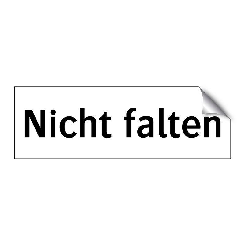 Nicht falten