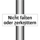 Nicht falten oder zerknittern