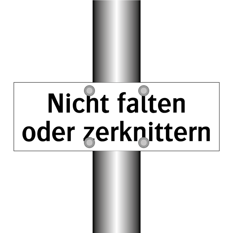 Nicht falten oder zerknittern