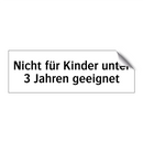 Nicht für Kinder unter 3 Jahren geeignet