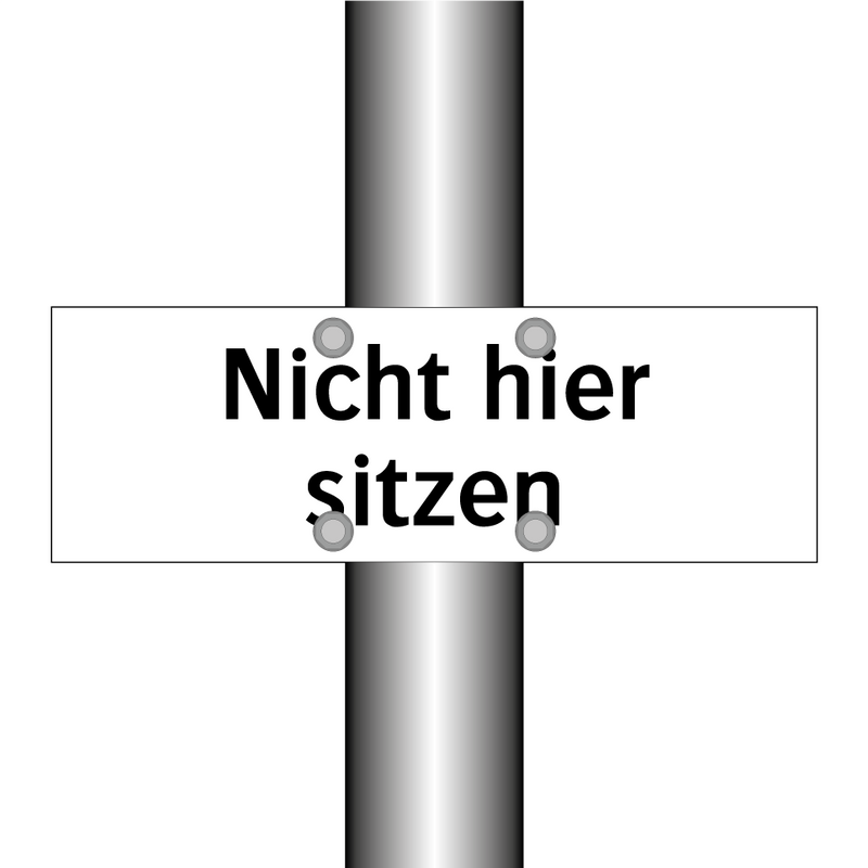 Nicht hier sitzen