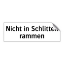 Nicht in Schlitten rammen