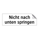 Nicht nach unten springen
