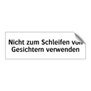 Nicht zum Schleifen von Gesichtern verwenden