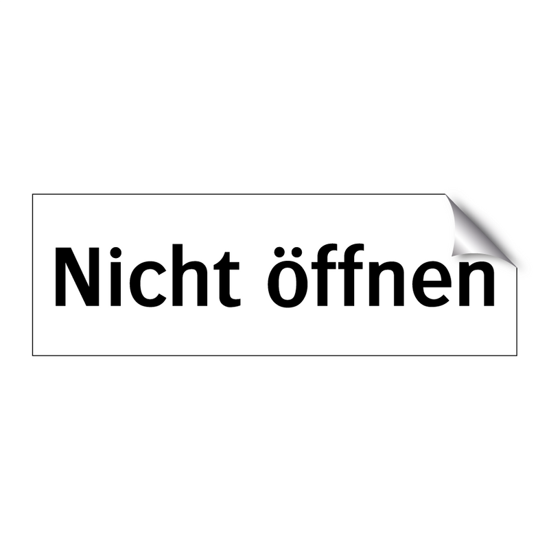 Nicht öffnen