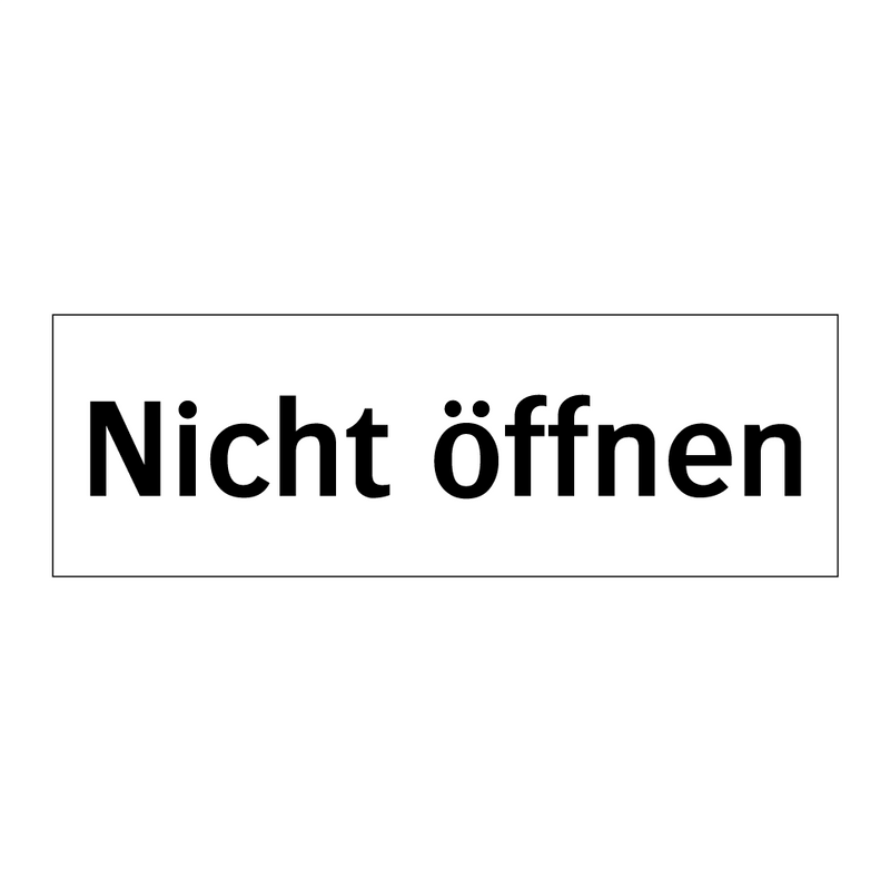 Nicht öffnen