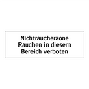 Nichtraucherzone Rauchen in diesem Bereich verboten