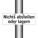Nichts abstellen oder lagern