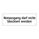 Notausgang darf nicht blockiert werden