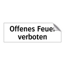 Offenes Feuer verboten