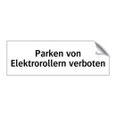 Parken von Elektrorollern verboten
