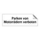 Parken von Motorrädern verboten