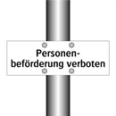 Personen- beförderung verboten