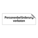 Personenbeförderung verboten