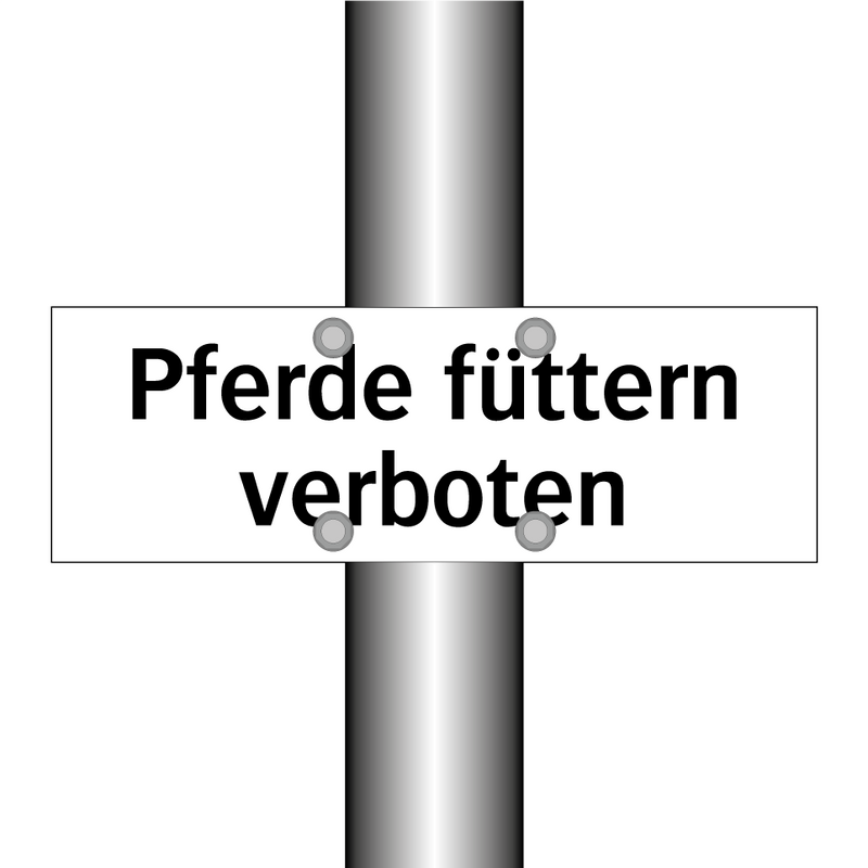 Pferde füttern verboten