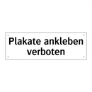 Plakate ankleben verboten