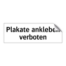 Plakate ankleben verboten