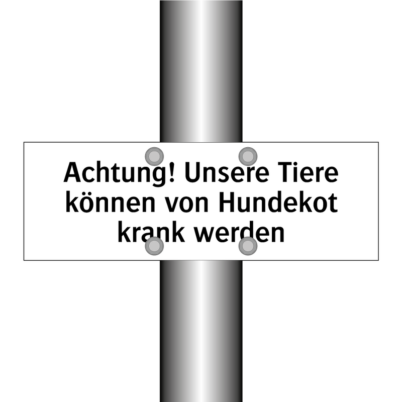 Achtung! Unsere Tiere können von Hundekot krank werden