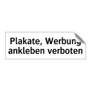 Plakate, Werbung ankleben verboten
