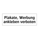 Plakate, Werbung ankleben verboten