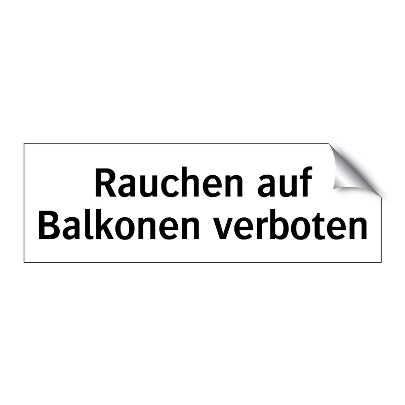 Rauchen auf Balkonen verboten