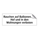 Rauchen auf Balkonen, im Hof und in den Wohnungen verboten