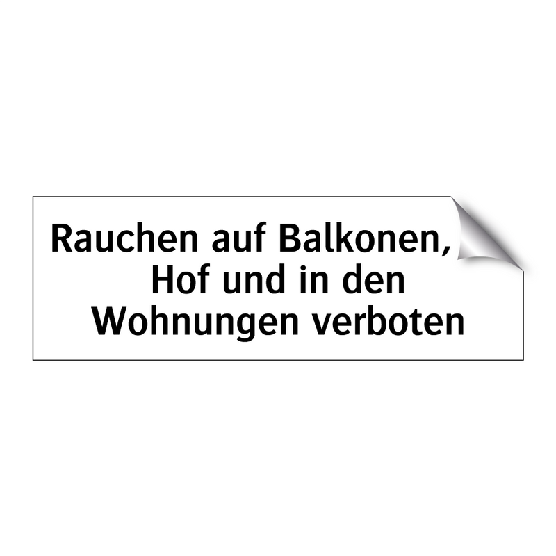 Rauchen auf Balkonen, im Hof und in den Wohnungen verboten