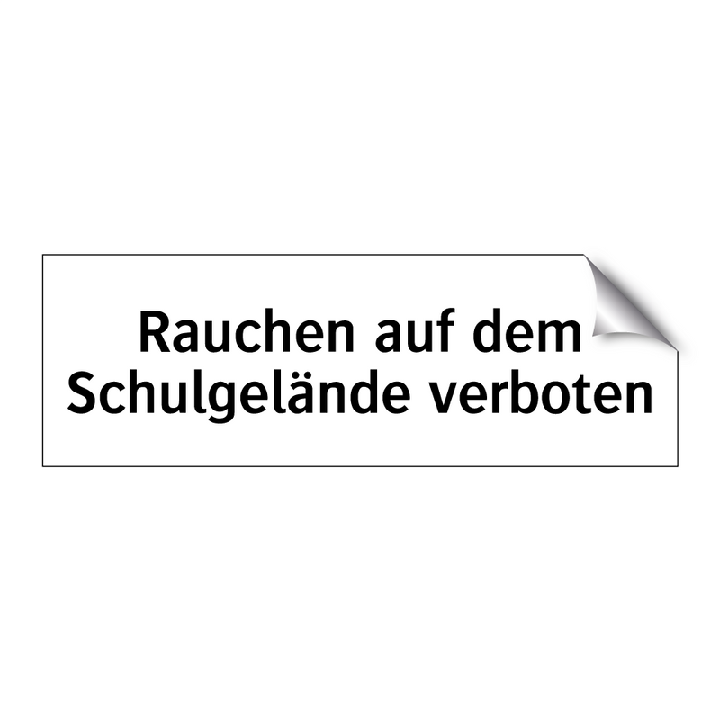 Rauchen auf dem Schulgelände verboten