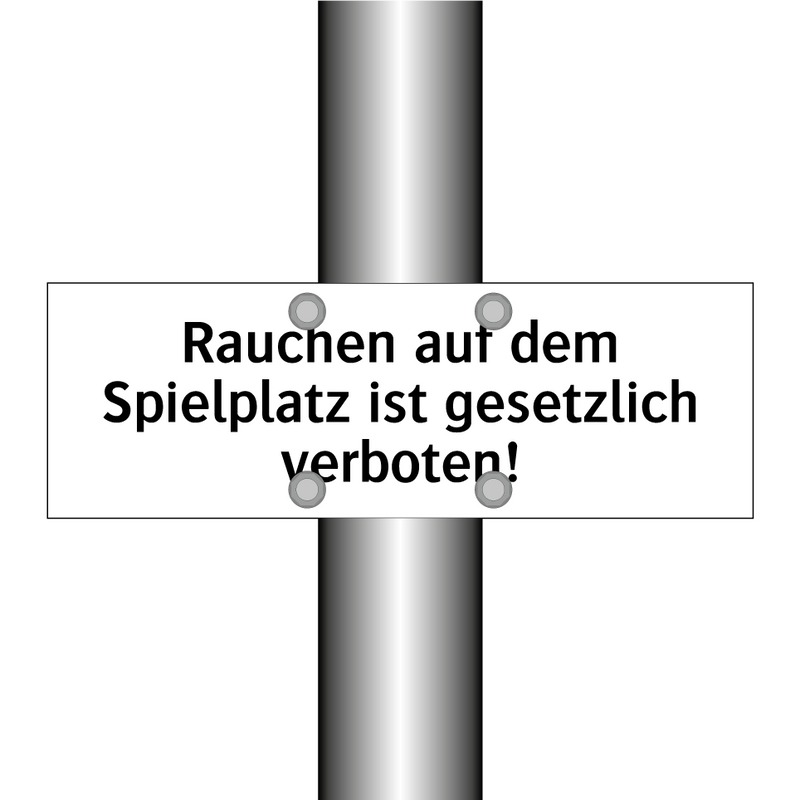 Rauchen auf dem Spielplatz ist gesetzlich verboten!