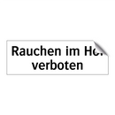 Rauchen im Hof verboten