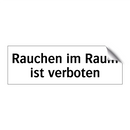 Rauchen im Raum ist verboten