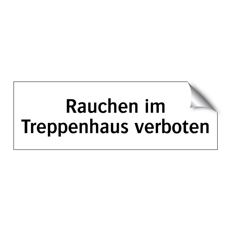 Rauchen im Treppenhaus verboten