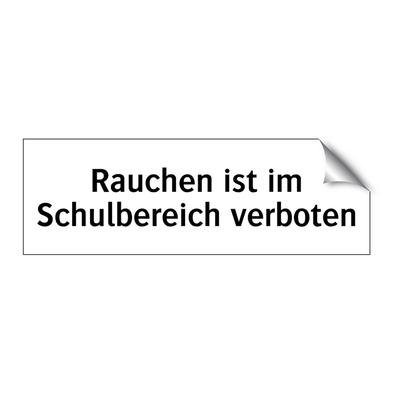 Rauchen ist im Schulbereich verboten