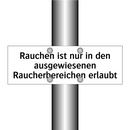 Rauchen ist nur in den ausgewiesenen Raucherbereichen erlaubt
