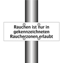 Rauchen ist nur in gekennzeichneten Raucherzonen erlaubt
