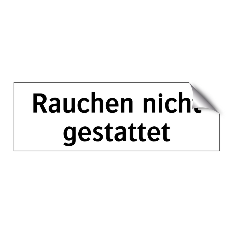 Rauchen nicht gestattet