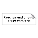 Rauchen und offenes Feuer verboten