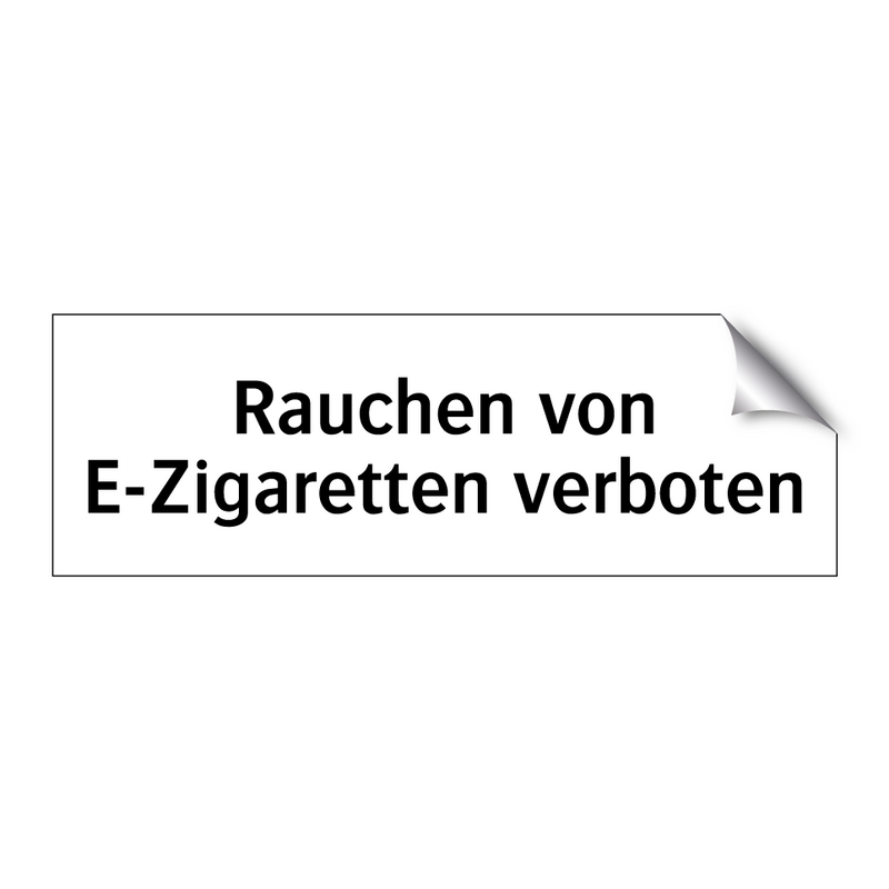 Rauchen von E-Zigaretten verboten