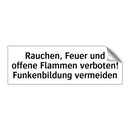 Rauchen, Feuer und offene Flammen verboten! Funkenbildung vermeiden