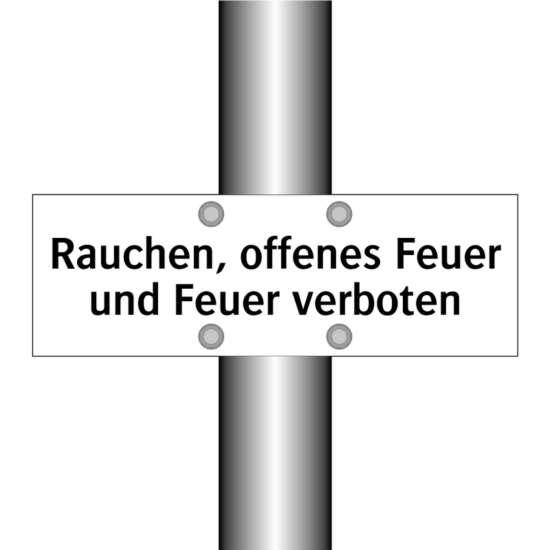 Rauchen, offenes Feuer und Feuer verboten