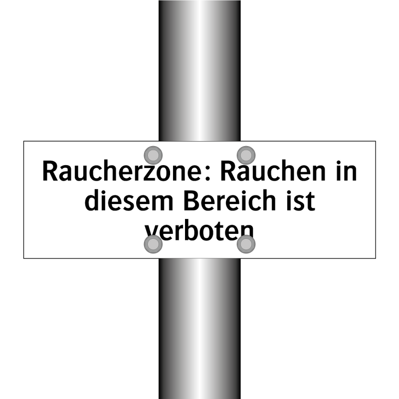 Raucherzone: Rauchen in diesem Bereich ist verboten