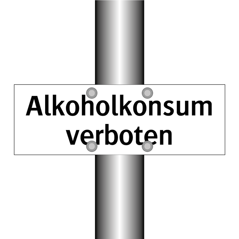 Alkoholkonsum verboten