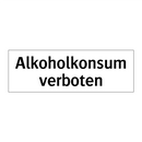 Alkoholkonsum verboten