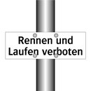 Rennen und Laufen verboten