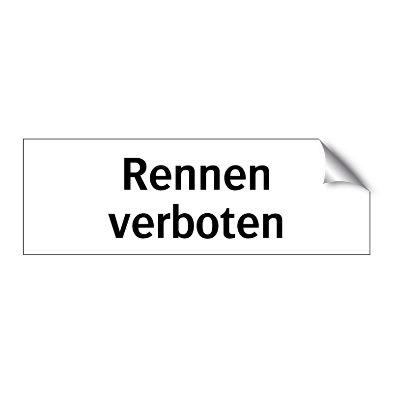 Rennen verboten