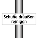 Schuhe draußen reinigen